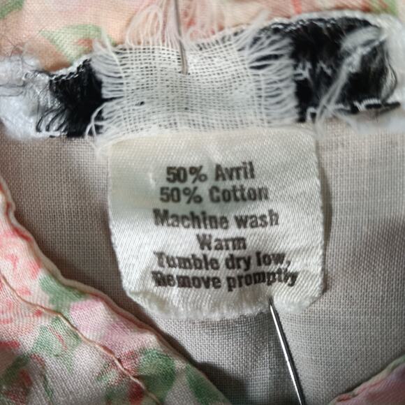 Pepperhill California Top Women Small Pink 70s Cottage Layering - Picture 10 of 10